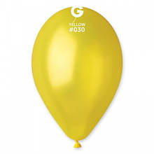 Латексна кулька металік жовтий 10" / 30 / 26см Yellow Gemar