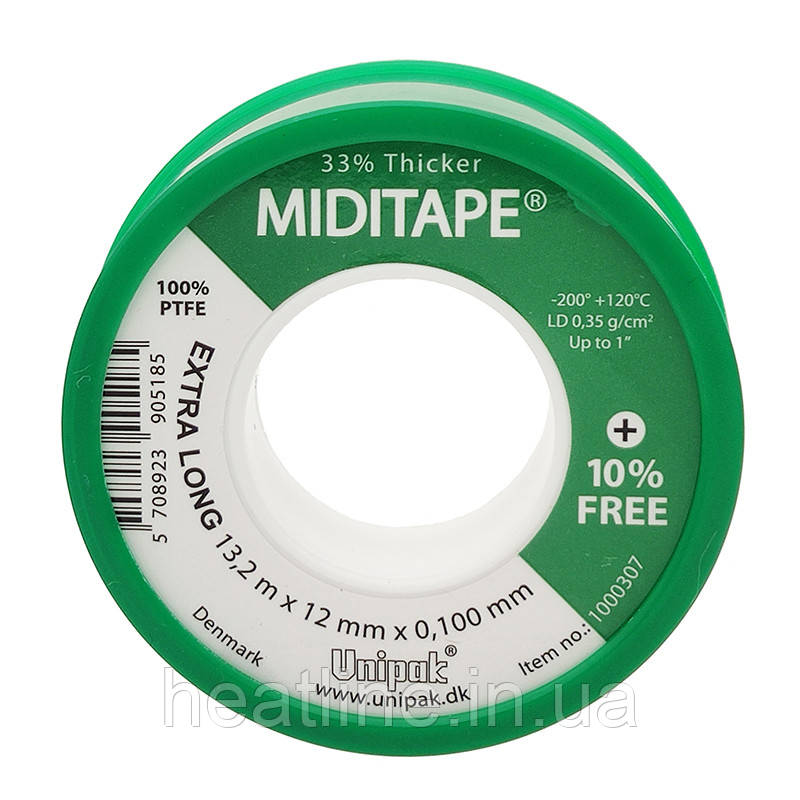 Фум-лента UNIPAK Miditape (13,2m x 12mm x 0,1mm)