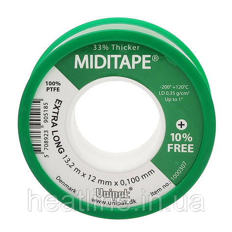 Фум-лента UNIPAK Miditape (13,2m x 12mm x 0,1mm), фото 1