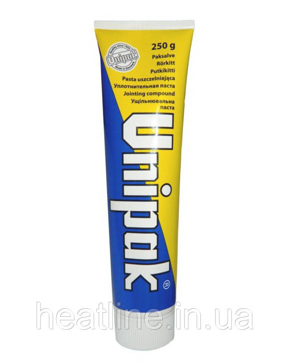 Паcта для ущільнення нарізних з'єднань Unipak 250 г у тюбику