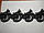 Мереживо кружево на метраж на сітці, 8см. Чорне. Ціна за 1 метр., фото 3