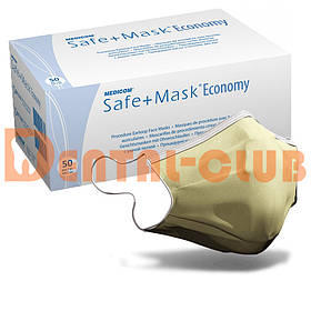 Маска процедурна двослойна, жовта 50 шт - Medicom (Медіком) Safe+Mask Economy