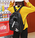 Рюкзак молодіжний із брелоком помпоном чорний., фото 10