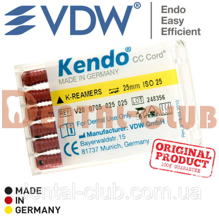 K-reamer KENDO (к-ример кендо) від VDW (Кендо), довжина 25мм, ISO розмір 25