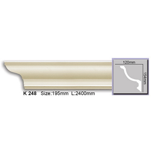 Стельовий плінтус Harmony K248 (15,4х12)см, довжина 2м