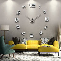 Диаметр 60-130 см, Часы стикеры, дизайнерские настенные часы, часы наклейка, настенный стикер часы, 3d часы на