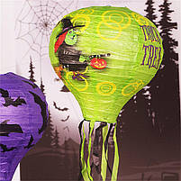 Куля підвісна, паперова "Відьма" на Хелловін, 30*70 см, Декор подвесной "Ведьма" на хэллоуин, фото 3