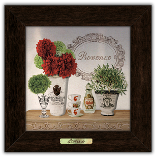 Декоративна картина з металу та натурального дерева  Букет жоржин пркм01к10х10 Тур-Колекшн