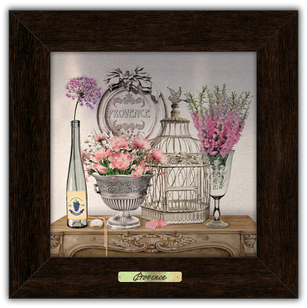 Декоративна картина з металу та натурального дерева  Букет тюльпанів пркм03к10х10 Тур-Колекшн