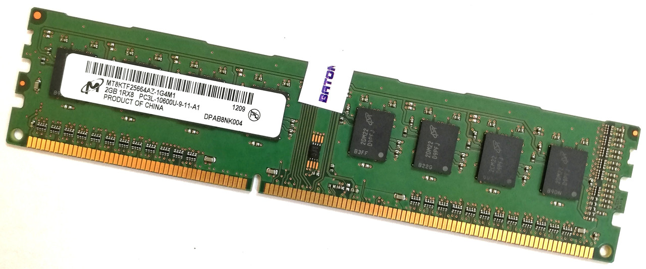 Оперативна пам'ять Micron DDR3L 2Gb 1333MHz PC3L-10600U 1R8 (MT8KTF25664AZ) Б/В