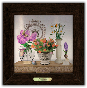 Декоративна картина з металу та натурального дерева  Букет тюльпанів пркм04к10х10 Тур-Колекшн