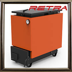 Твердопаливний шахтний котел опалення RETRA-6М 26 кВт orange, 3 роки гарантія