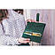 Шкіряне жіноче портмоне 3.0 зелений з коричневим, фото 5