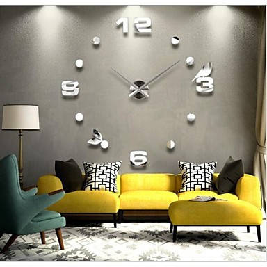 Діаметр 60-130 см, Годинник настінний 3d diy clock, 3d-годинники настінні великі, годинник наклейка, настінний декор для дому 4206