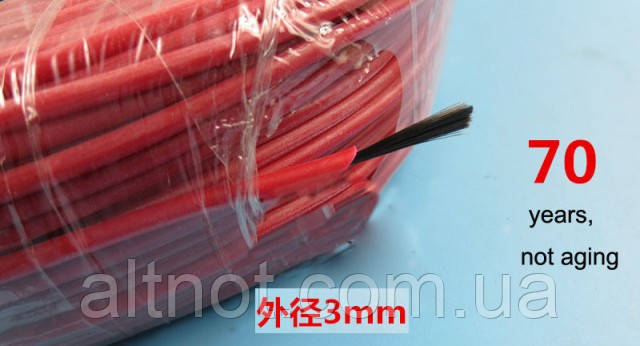 Карбоновый кабель F12K, R-33 Ом/м.пог., d-2,0 мм. в тефлоновой изоляции. - фото 4 - id-p271296589