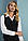 Жилетка Atteks для офіціанта жіноча чорна на підкладці з кишенями - 01107, фото 2