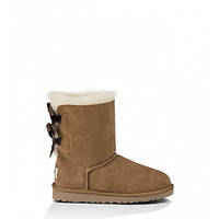 Детские Угги KID's Bailey Bow Chestnut. Угги детские с двумя бантиками орехового цвета. UGG Australia