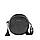 Кругла жіноча шкіряна сумочка Tablet чорна, фото 10