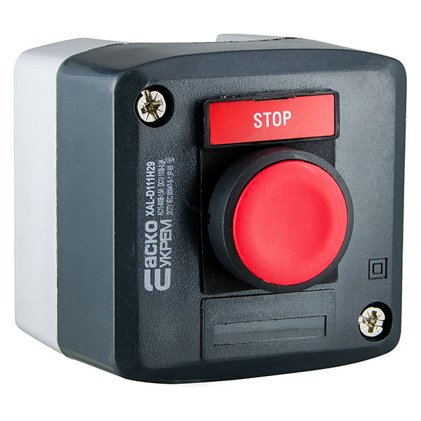 Пості керування АСКО-УКРЕМ XAL-D111H29 одномісний "СТОП" (A0140020053), фото 1