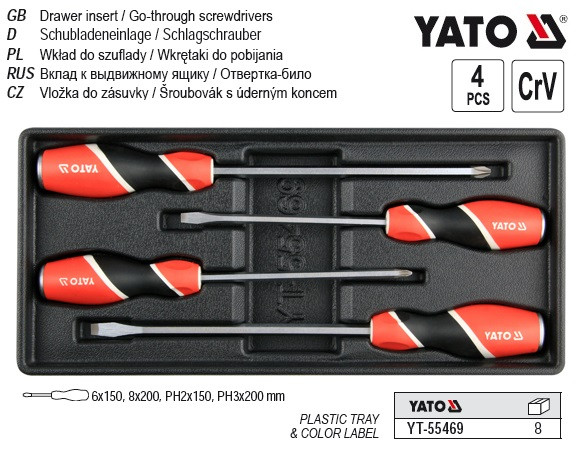 Влад полка інструментального ящика викрутки YATO YT-55469