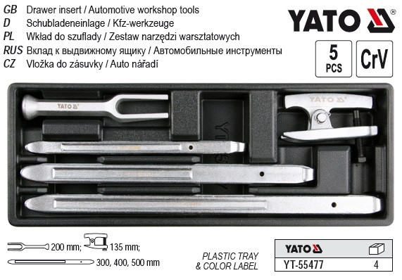 Вклад полка інструментальної шафи лопатки знімачі YATO YT-55477