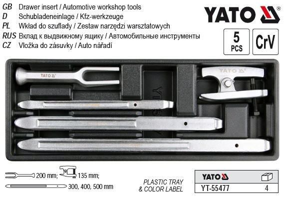 Вклад полка Польща інструментальної шафи лопатки знімачі YATO YT-55477