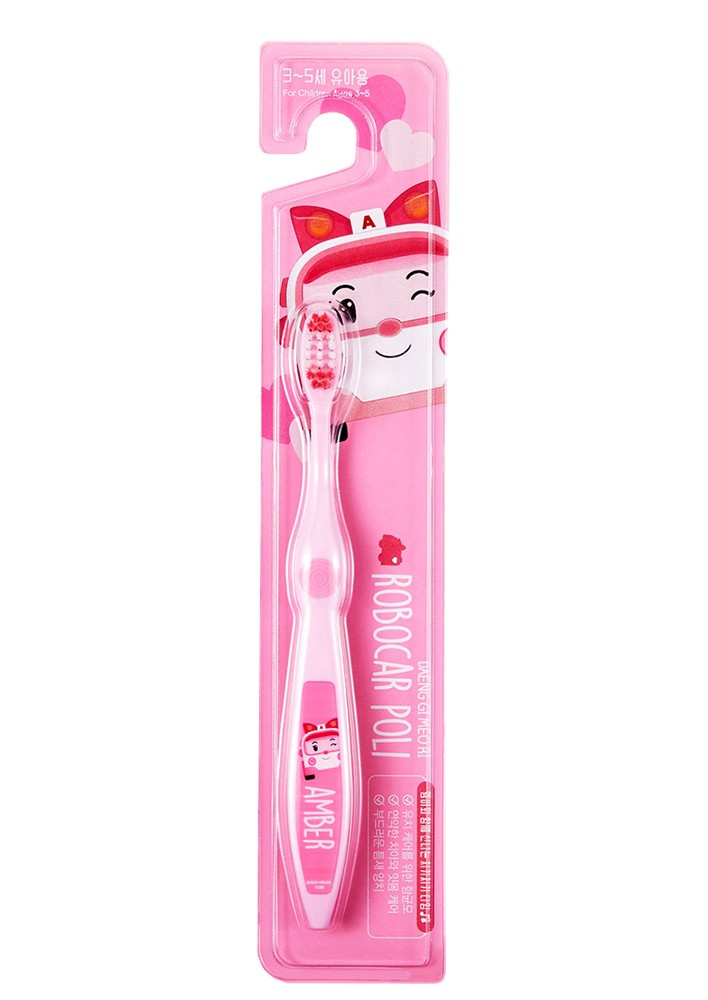 Зубна щітка для дівчаток Daeng Gi Meo Ri Robocar Amber Kids Toothbrush 1 шт (8807779090605)