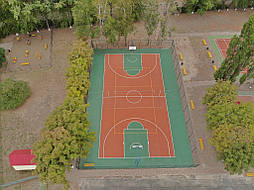 Двухслойное покрытие для спортивной площадки г. Миргород 46