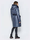 Жіноча куртка пуховик оверсайз a.play M 46 сірий синій, фото 2