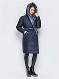 Жіноча куртка пуховик оверсайз a.play M 46 сірий синій, фото 3