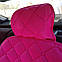 Жіночі велюрові гламурні рожеві авточохли на весь салон, фото 4