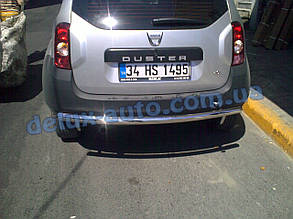 Захист заднього бампера труба пряма Дачія Дастер 2018+ Труба задня на Dacia Duster з 2018