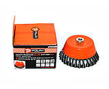 Щітка чашкова 150 мм, для УШМ, М14, кручений дріт Polax (54-071), фото 2