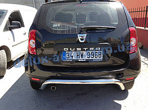 Захист заднього бампера труба з загином Дачія Дастер 2018+ Труба задня з вигином Dacia Duster з 2018