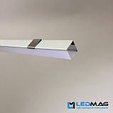 LED профіль для світлодіодної стрічки кутової 16x16 мм з прямокутним розсіювачем, фото 6