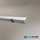 LED профіль для світлодіодної стрічки кутової 16x16 мм з прямокутним розсіювачем, фото 8