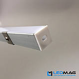 LED профіль для світлодіодної стрічки кутової 16x16 мм з прямокутним розсіювачем, фото 7