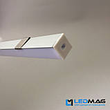 LED профіль для світлодіодної стрічки кутової 16x16 мм з прямокутним розсіювачем, фото 4