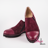 Туфлі жіночі замшеві бордові “Style Shoes”, фото 5