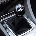 Ручка кпп з чохлом лаштунки маленька рамка 5 ступенів Ford Focus 2 (Форд Фокус 2) 2004-2011 р. в. чорна, фото 7