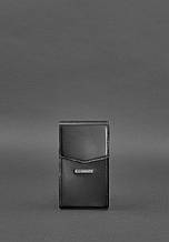 Шкіряна маленька жіноча сумка поясна/крос-боді "Mini" Чорний