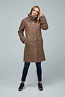 Женское демисезонное меховое пальто В-1066 Cost