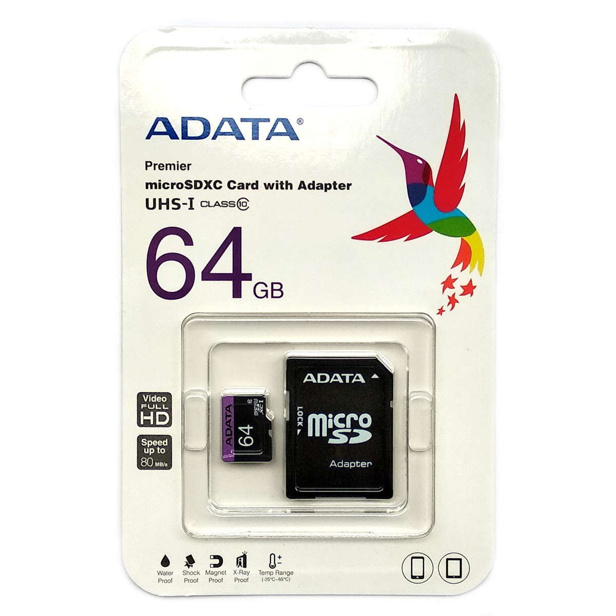 Карта памяти ADATA MicroSD 64GB UHS-I Class 10 + переходник SD: продажа,  цена в Киеве. Usb накопители от "Mobi24 - Аксессуары для смартфонов" -  1041517959