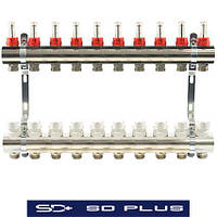 Колектор для системи "ТЕПЛА ПІДЛОГА" SD+ на 10 виходів (Туреччина)