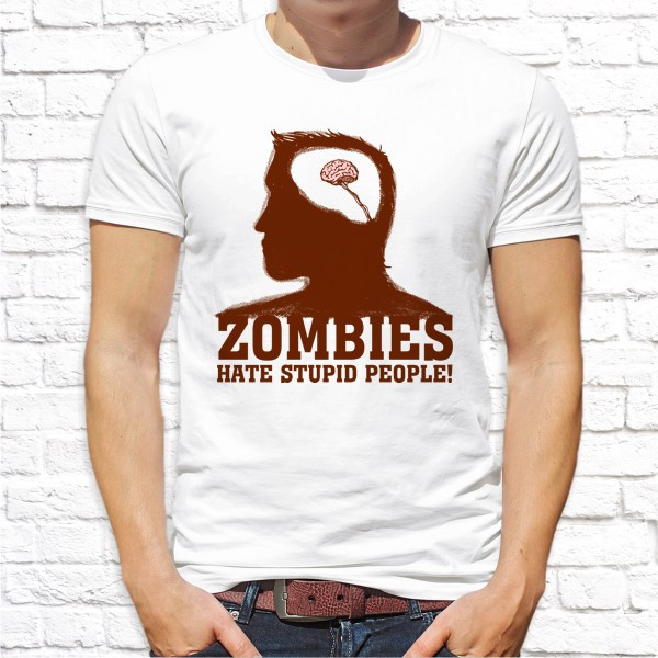 Жіноча футболка з принтом Zombies "Hate stupid people!" Push IT