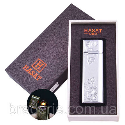 Запальничка USB спіраль розжарювання Hasat HL65 в подарунковій коробці, фото 1