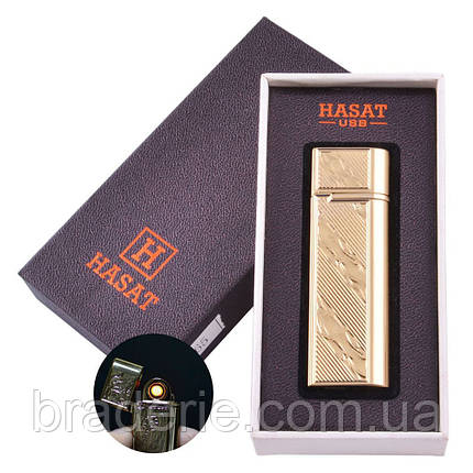Запальничка USB спіраль розжарювання Hasat HL65 в подарунковій коробці, фото 3