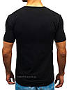 Чоловіча футболка Reebok (Рібок) чорна (маленька емблема) бавовна, фото 2