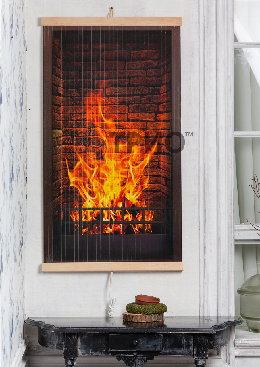 Інфрачервоний настінний обігрівач ТРІО Камін