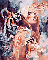 Картина по номерам 40x50 Вместе с тигром, Rainbow Art (GX26907)